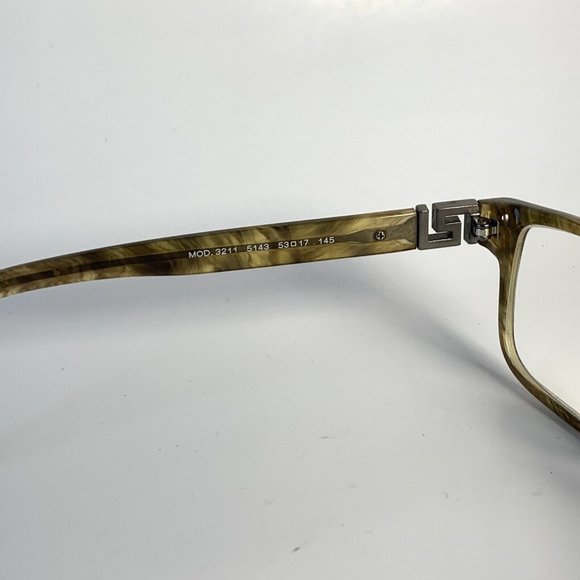 Versace MOD.3211 5143 Eyeglasses Frames Green Tortoise Rectangular 53-17-145 - Picture 3 of 7